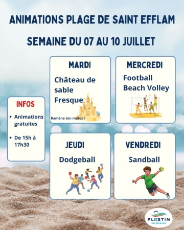 Animation de l'été Plage de Saint Efflam 